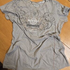 Vintage Rome Affliction Style Hard Rock Cafe Graphic T-Shirt